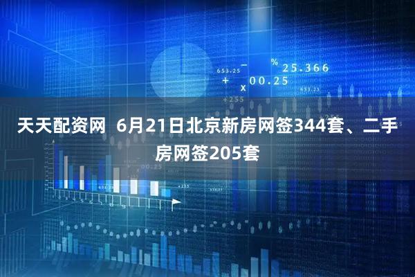 天天配资网  6月21日北京新房网签344套、二手房网签205套